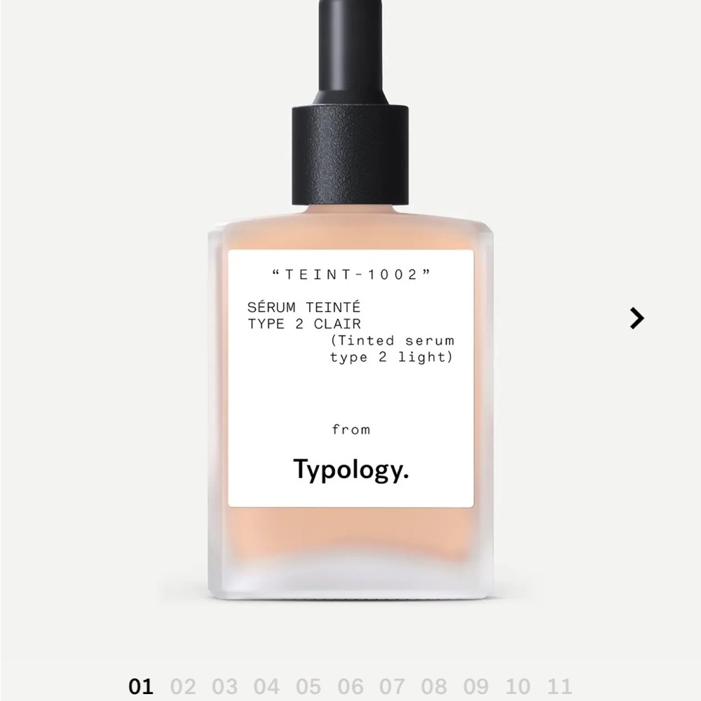 Typology - Tinted Serum
with Vitamin C, Squalane & Aloe Vera TEINTÉ-1002